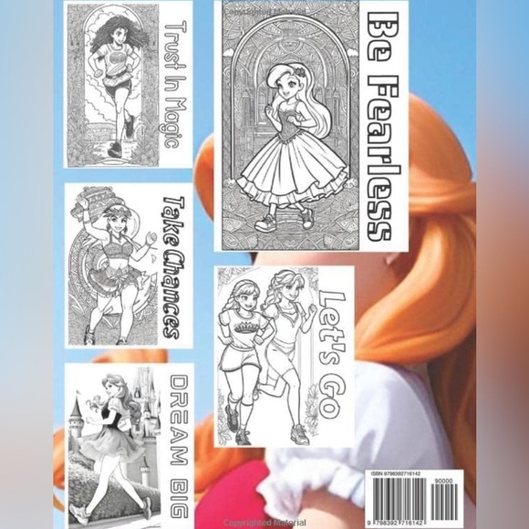 Princess Running Coloring Book​ - Picture 2 of 3